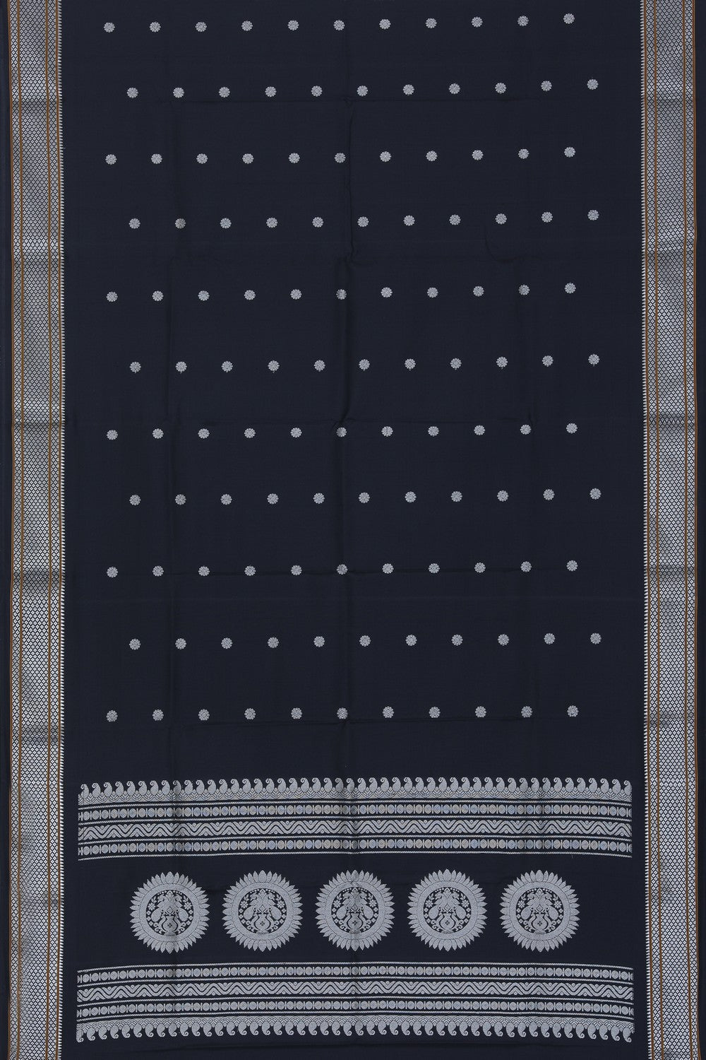 Image of Gadwal Silk Black Dupatta