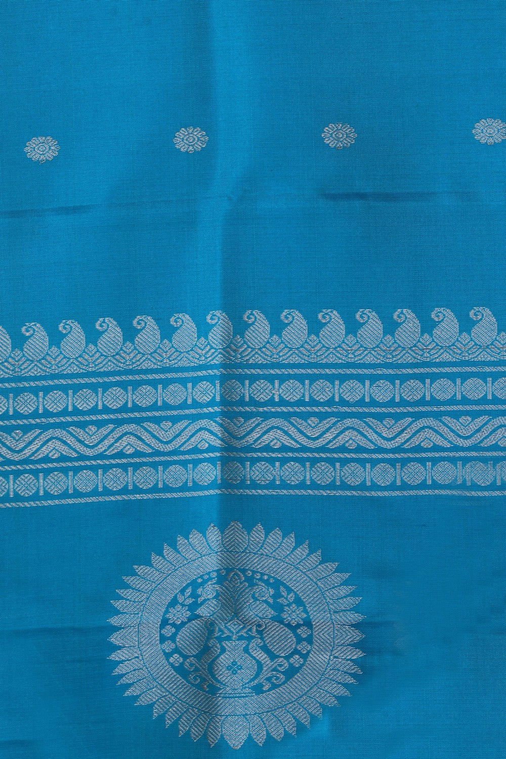 Image of Gadwal Silk blue Dupatta