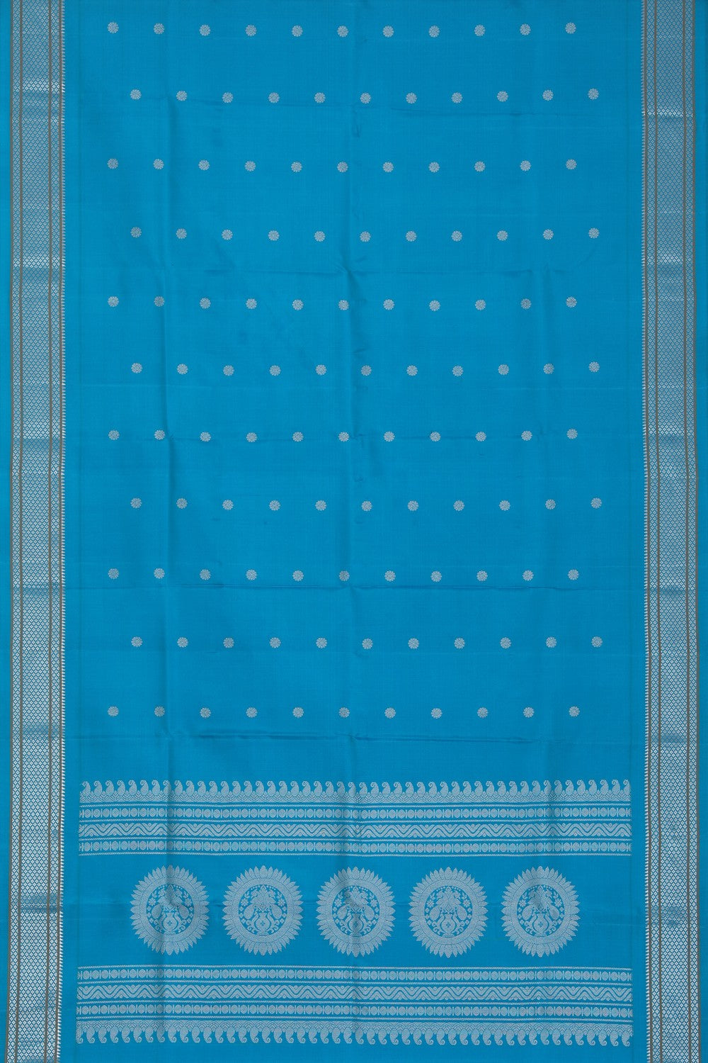 Image of Gadwal Silk blue Dupatta