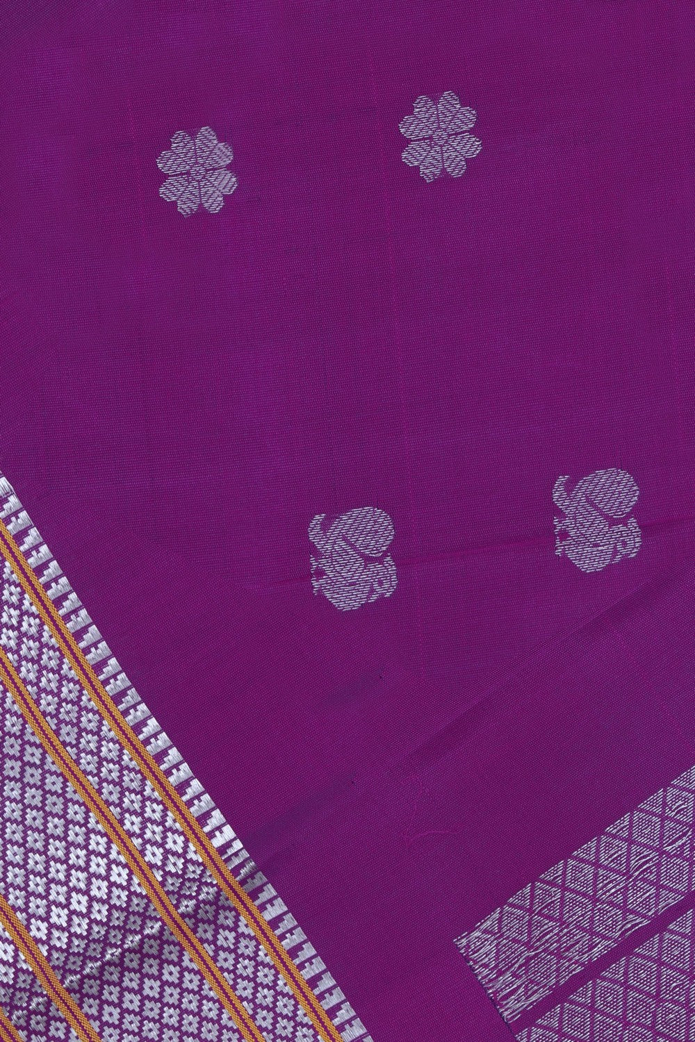 Image of Gadwal Silk Purple Dupatta