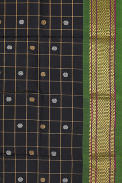 Image of Gadwal Silk Black Dupatta