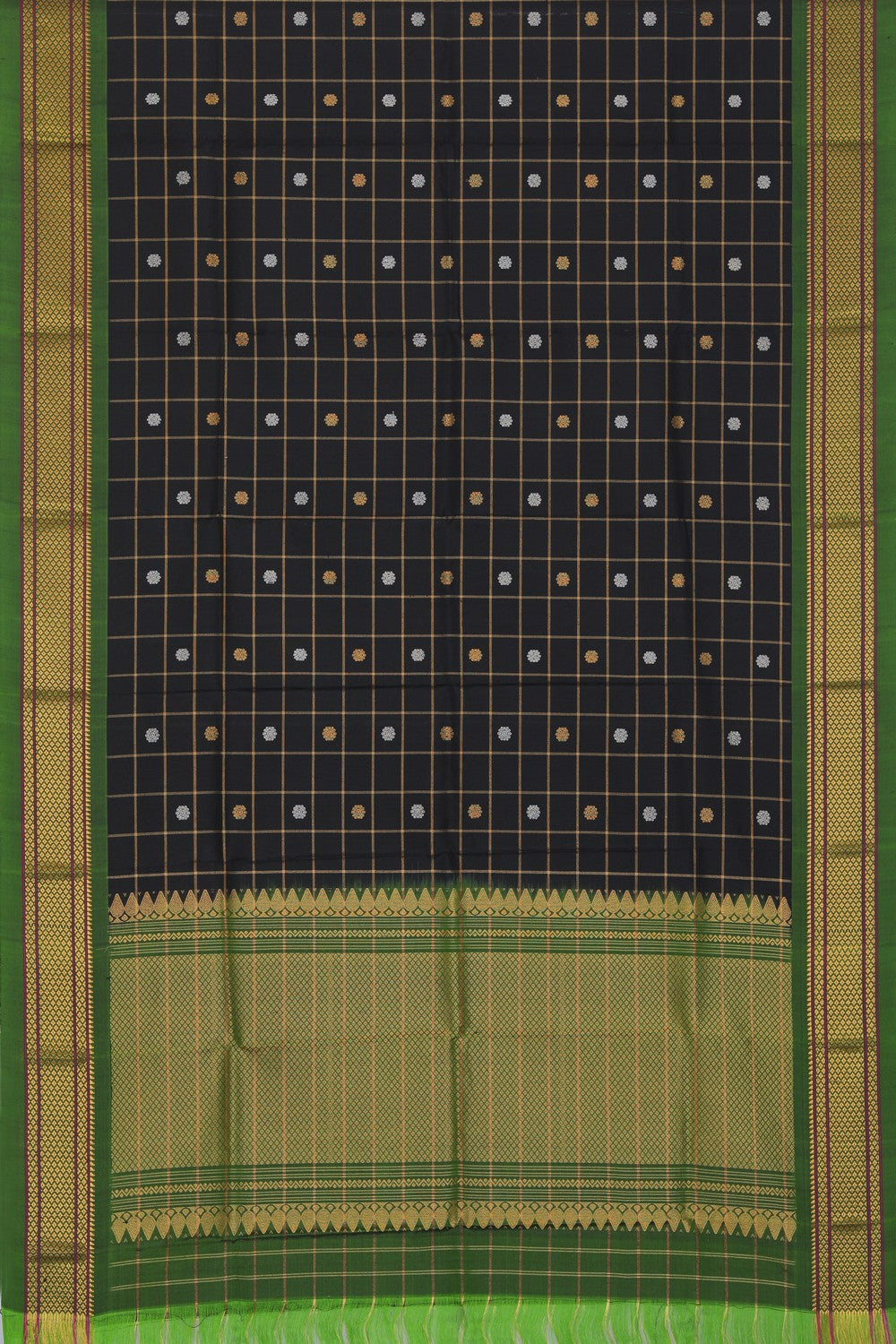 Image of Gadwal Silk Black Dupatta