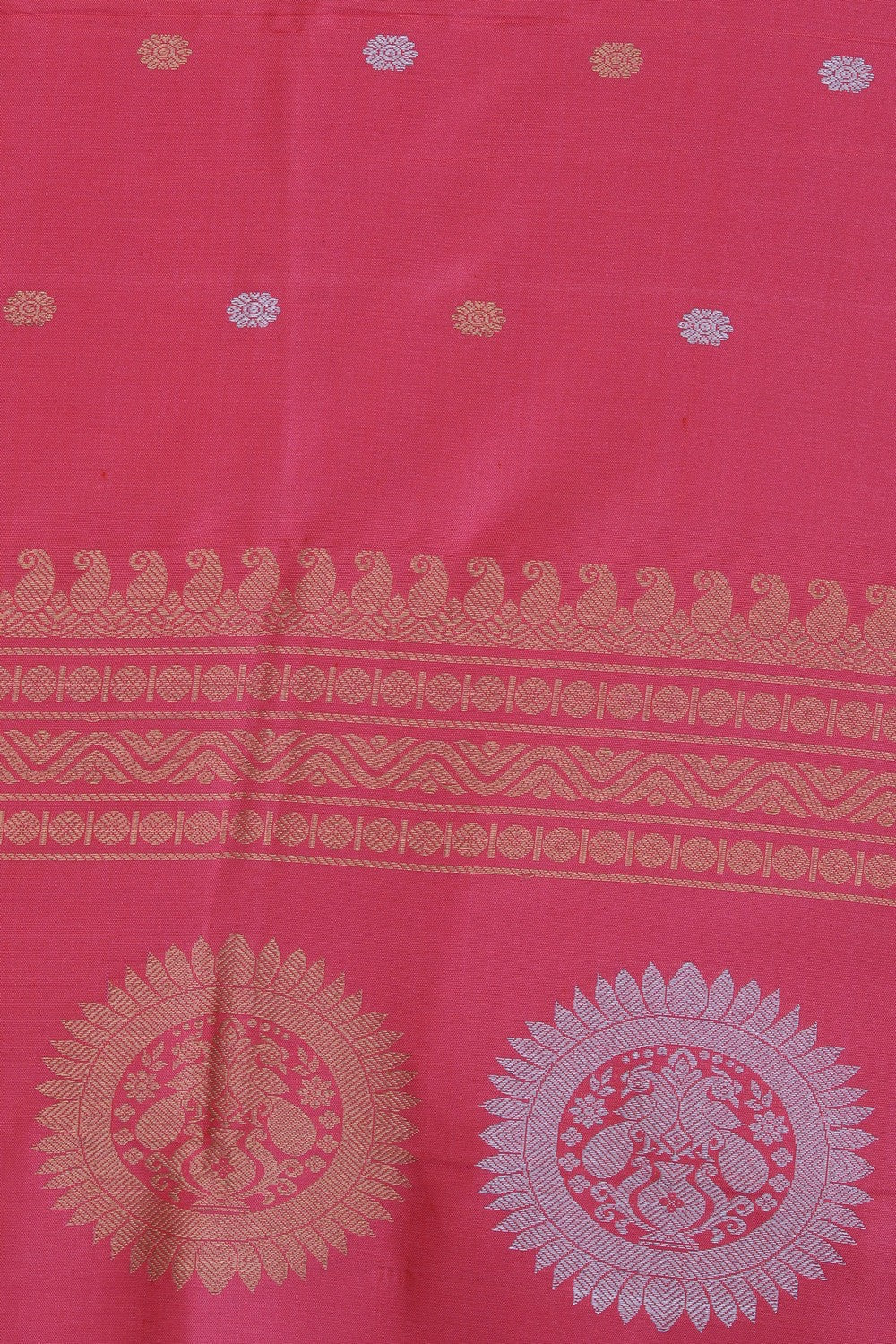 Image of Gadwal Silk Pink Dupatta