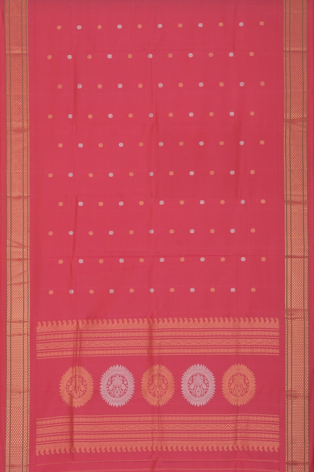 Image of Gadwal Silk Pink Dupatta