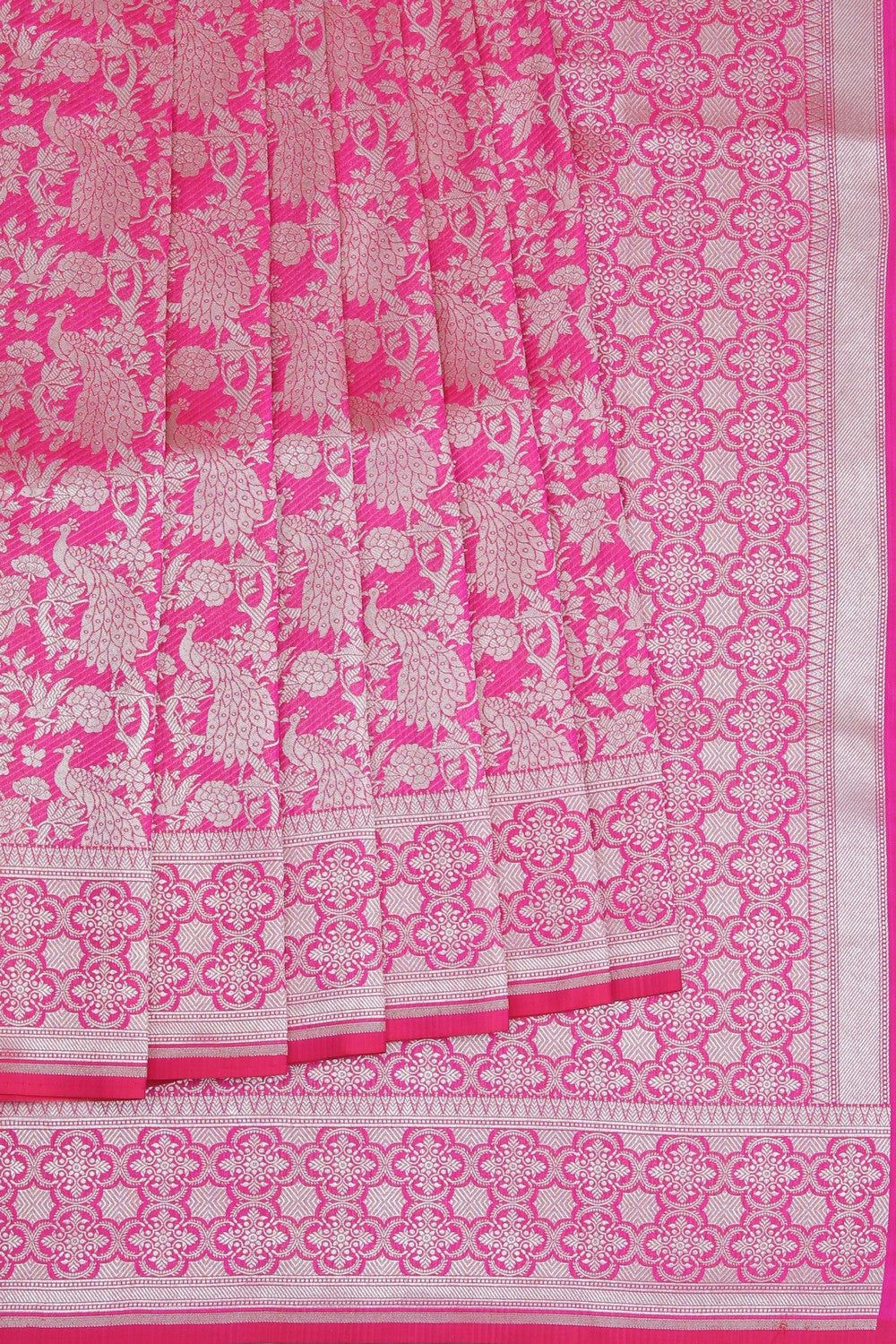 Banarasi-Silk Brocade Pink Saree