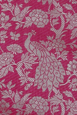 Image of Banarasi-Silk Brocade Pink Saree