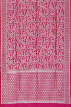 Image of Banarasi-Silk Brocade Pink Saree