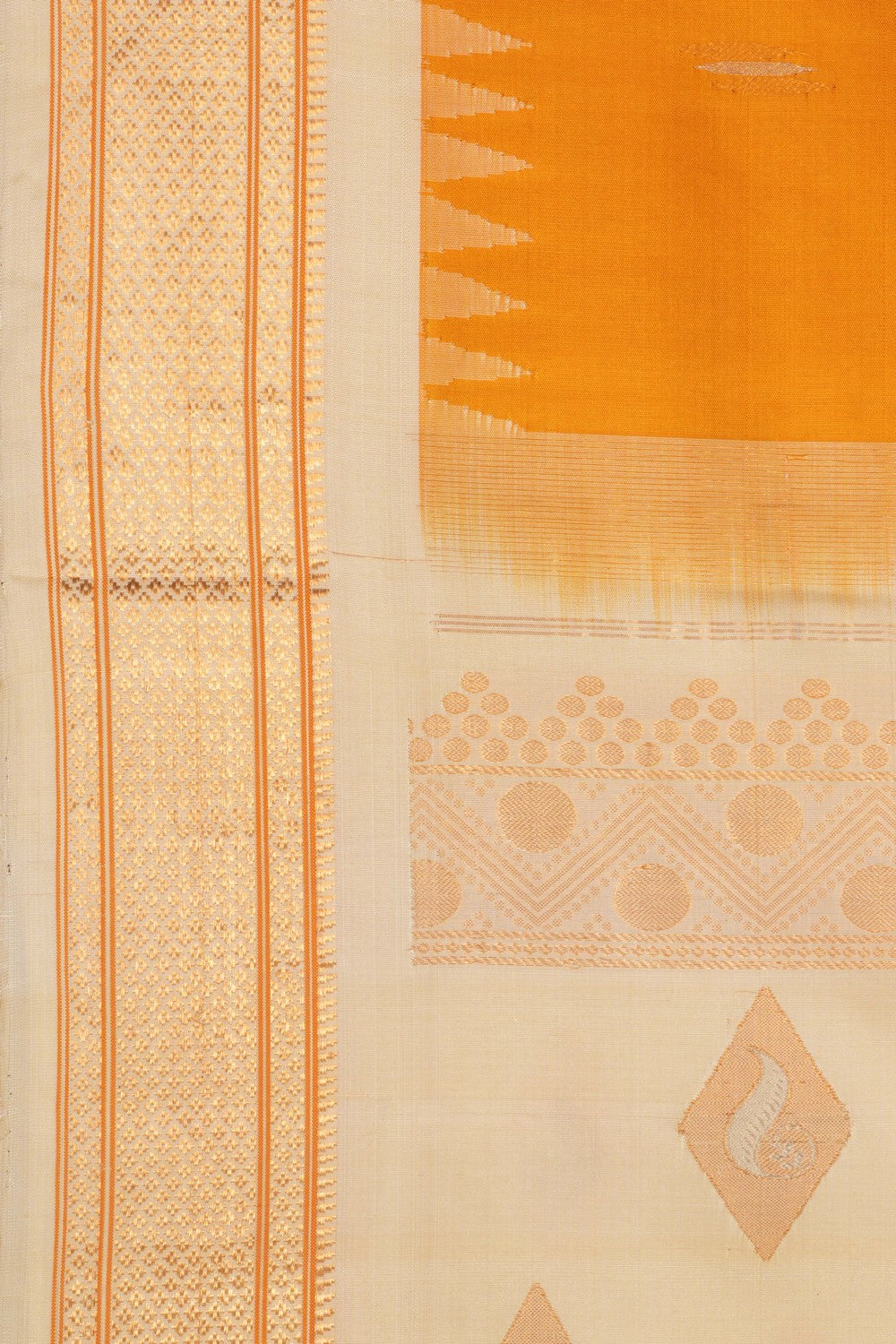 Image of Gadwal Silk Yellow Dupatta