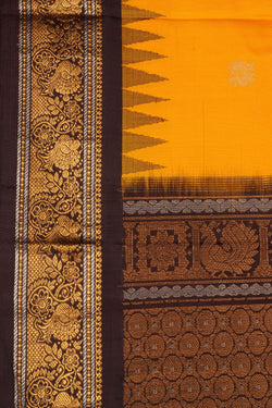 Image of Gadwal Silk Yellow Dupatta