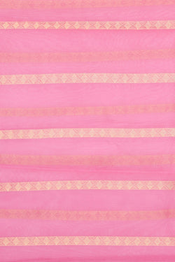 Image of Banarasi Kora Tissue Pink Saree