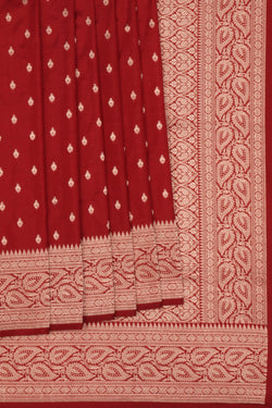 Image of Banarasi Katan Silk Maroon Saree