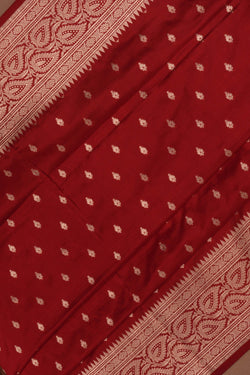 Image of Banarasi Katan Silk Maroon Saree