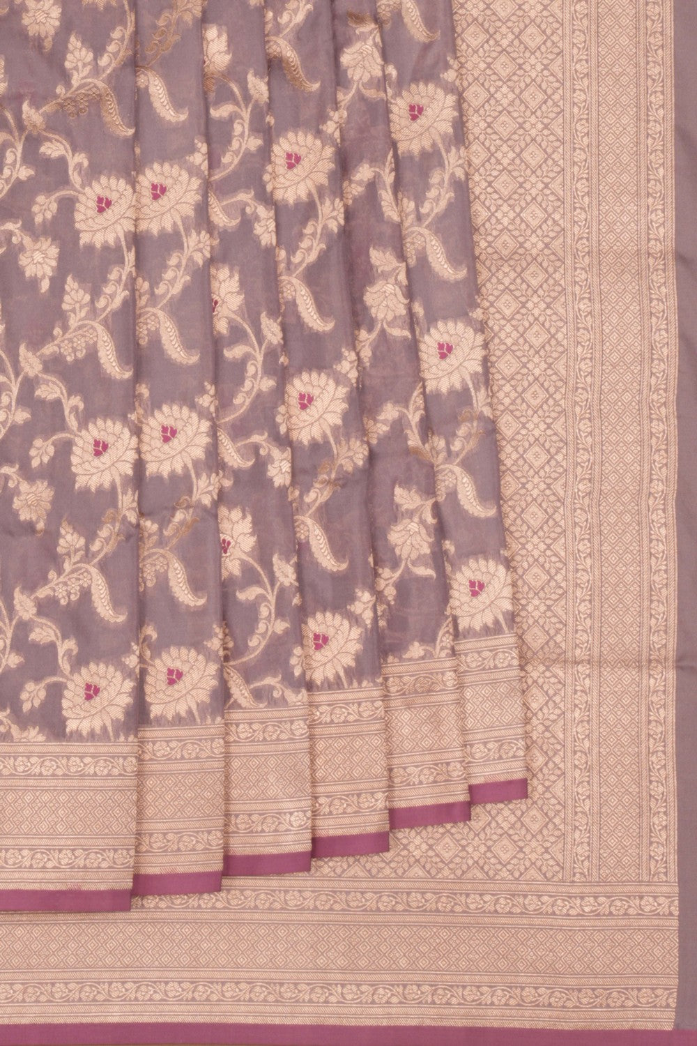 Banarasi Katan Silk Lavender Purple Saree