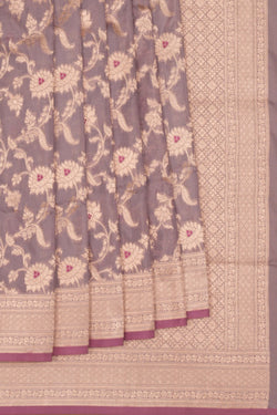 Image of Banarasi Katan Silk Lavender Purple Saree