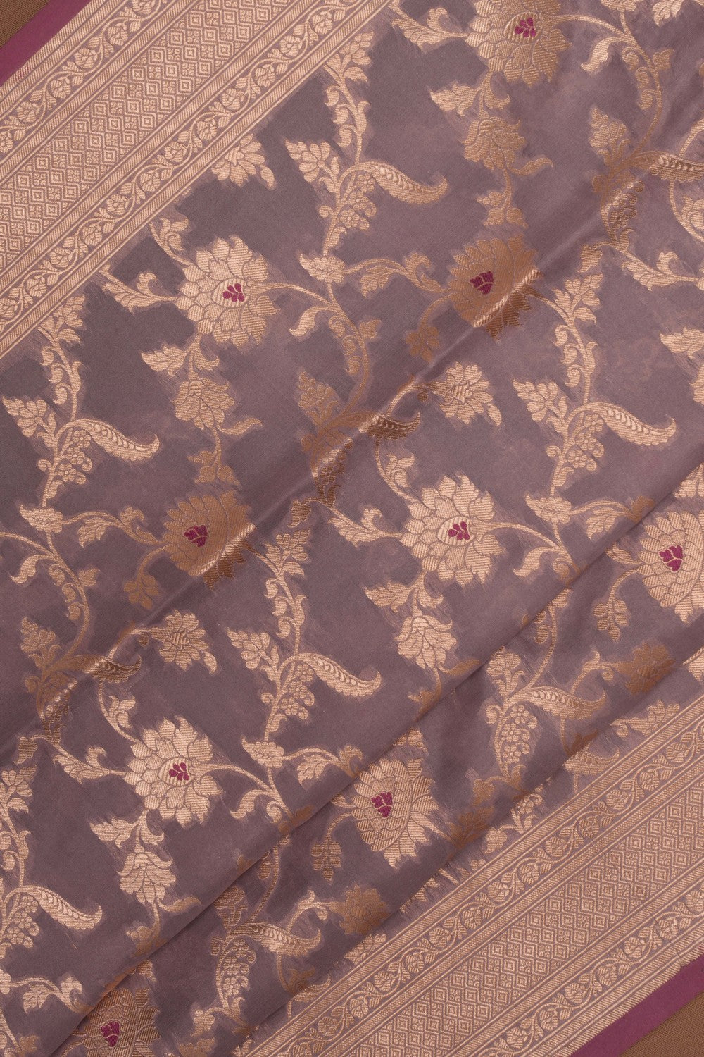 Banarasi Katan Silk Lavender Purple Saree