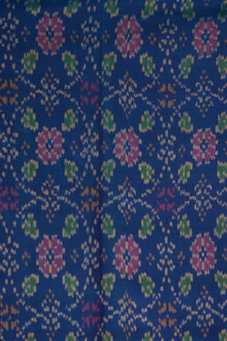 Image of Rajkot Patola Silk Blue Saree