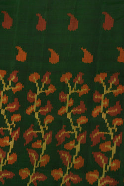 Image of Rajkot Patola Silk Green Saree