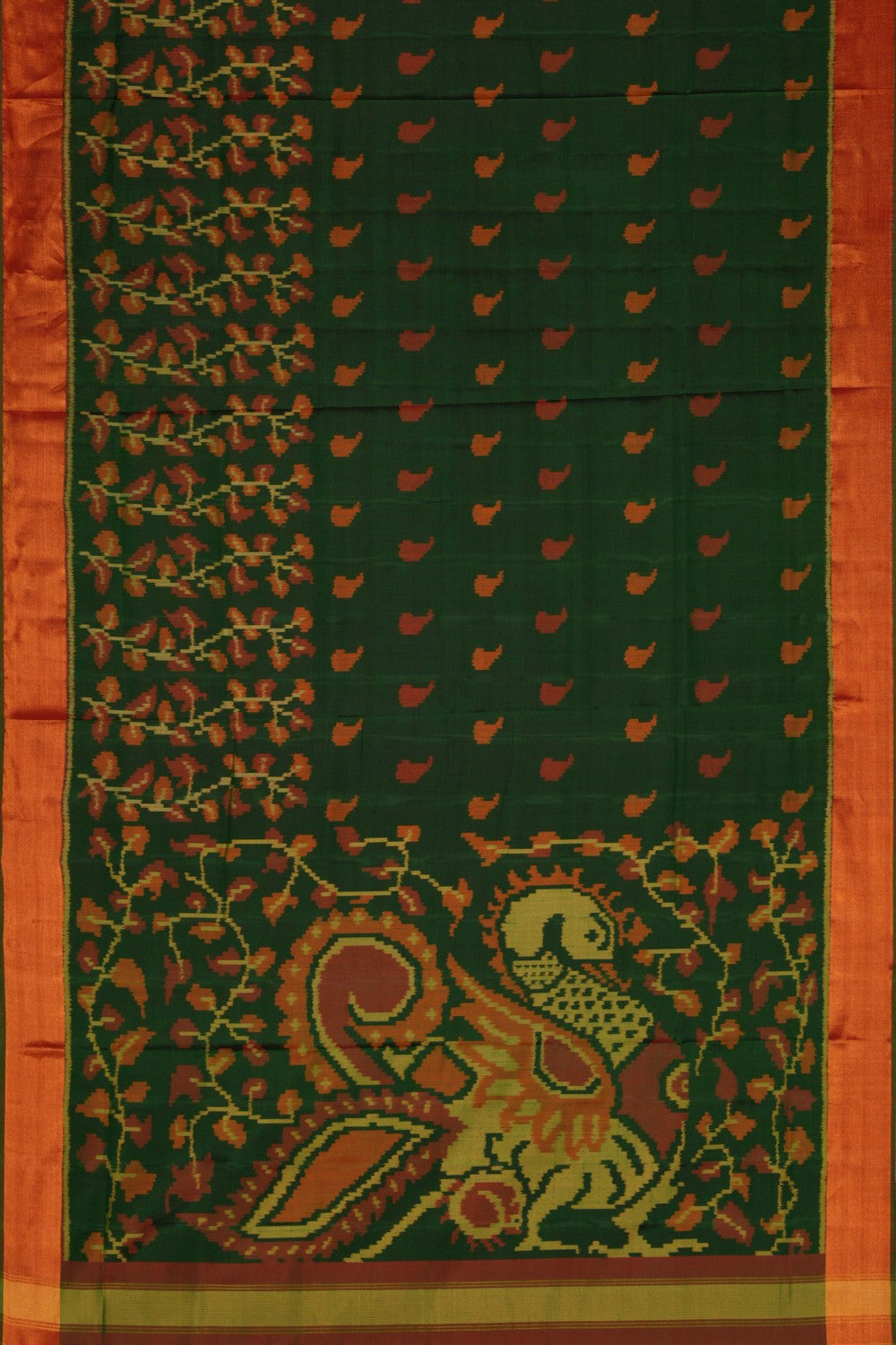 Rajkot Patola Silk Green Saree