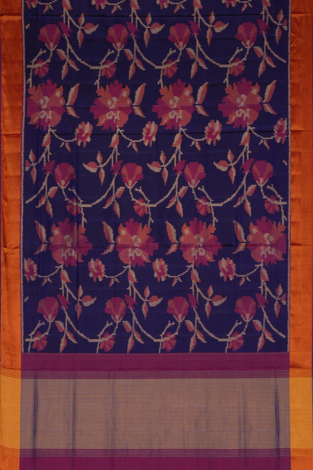 Rajkot Patola Silk Indigo Blue Saree