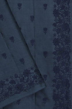 Image of Tussar Silk Embroidery Saree