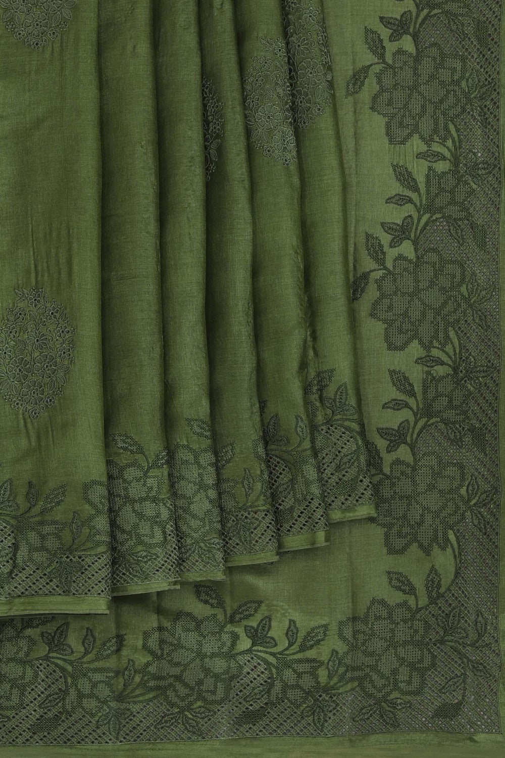 Tussar Silk Embroidery Saree