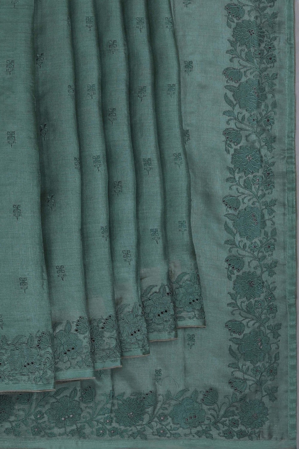 Tussar Silk Embroidery Saree