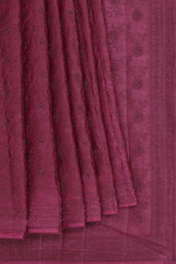 Image of Tussar Silk Embroidery Saree