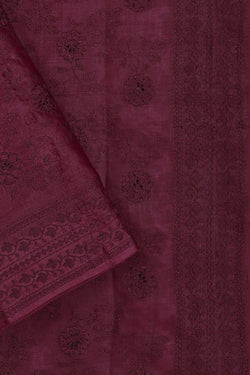 Image of Tussar Silk Embroidery Saree