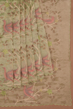 Image of A Tissue embroidery saree