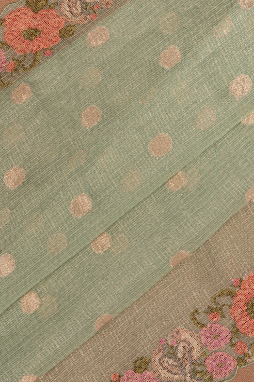 Tissue Kota Embroidery Saree