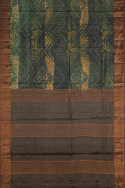 Image of Tussar Silk Embroidery Saree