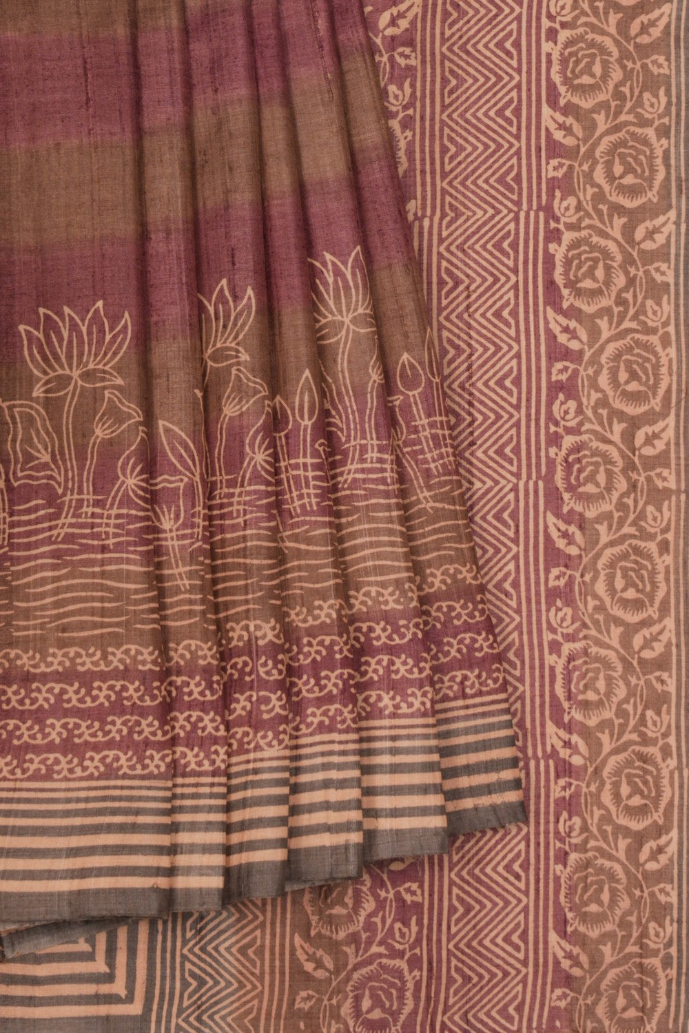 Tussar Silk Printed Saree