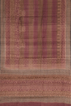 Image of Tussar Silk Printed Saree