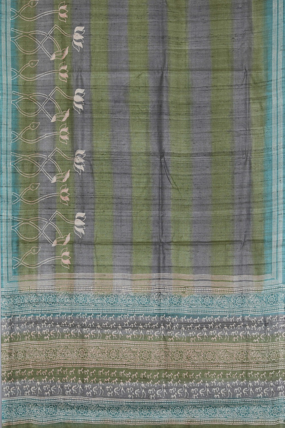 Image of Tussar Silk Printed Saree