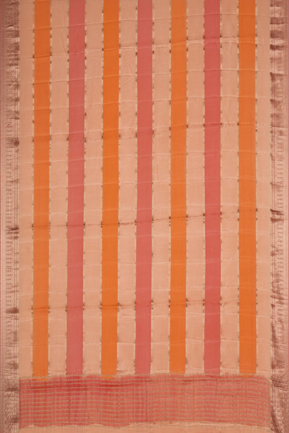 Image of Crepe Peach Saree