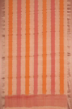 Image of Crepe Peach Saree