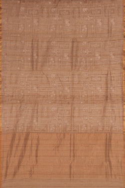 Image of Tussar Silk Embroidery Saree