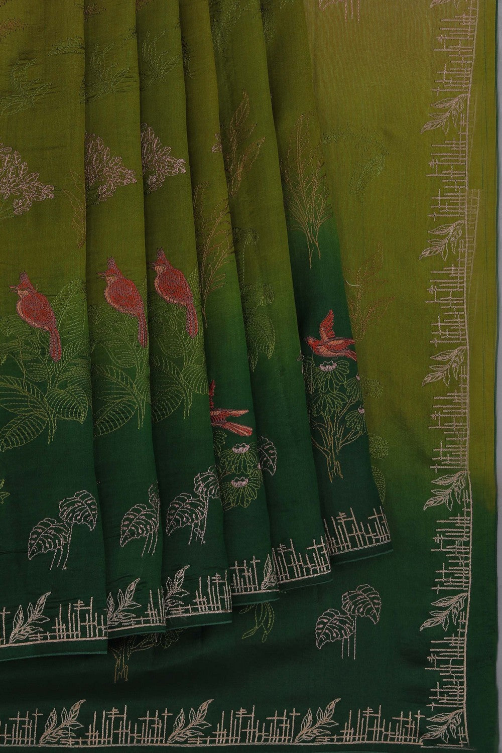 Tussar Silk Embroidery Saree