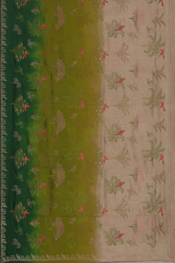 Image of Tussar Silk Embroidery Saree