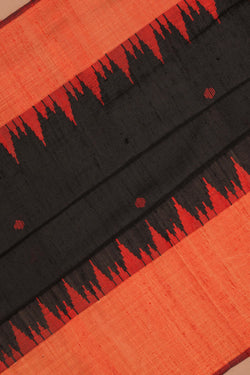 Image of Banarasi Dupion-Silk Black Saree