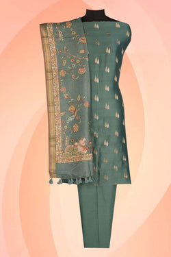 Image of Unstitched Green Suit (3 Pcs Set)