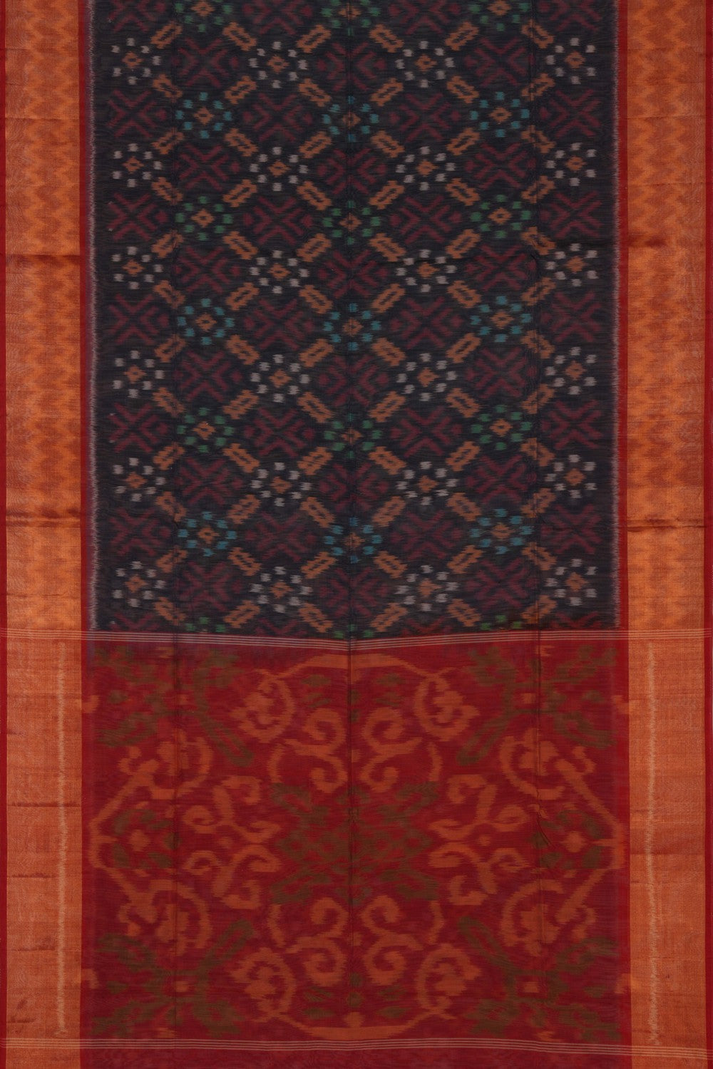 Ikat Cotton-Silk Grey Saree