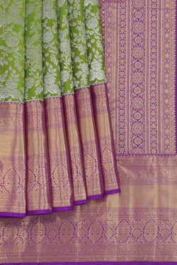 Image of Kanchipattu Brocade Green Saree