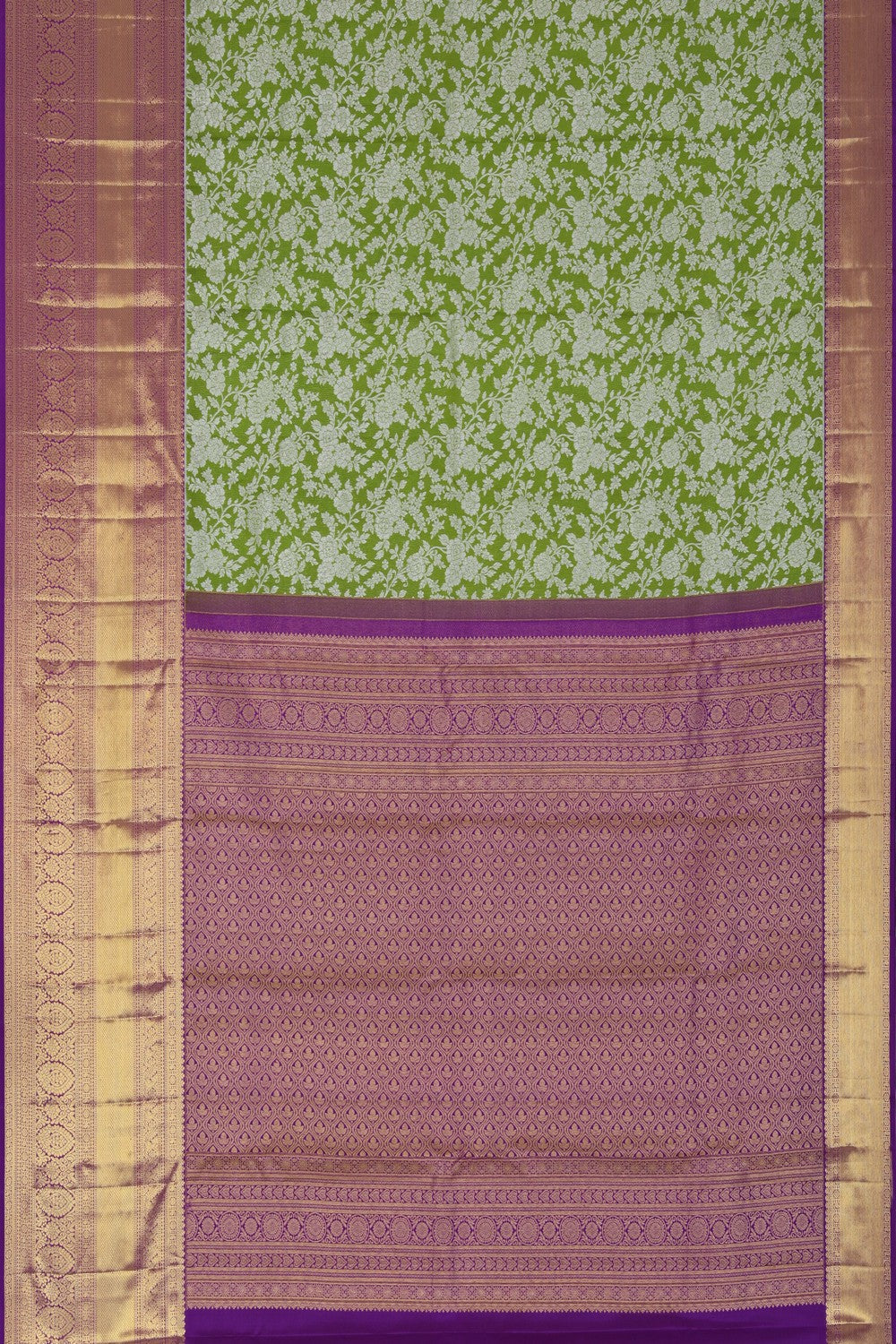 Kanchipattu Brocade Green Saree