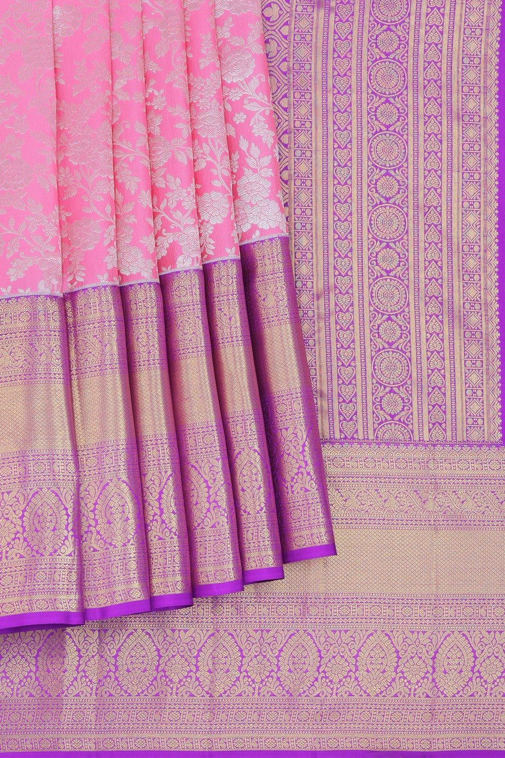 Kanchipattu Brocade Pink Saree