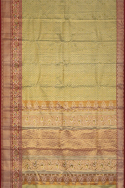 Image of Kanchipattu Tissue Brocade Green Saree