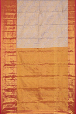 Image of Kanchipattu Tissue Brocade Grey Saree