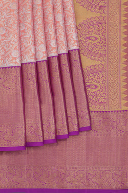 Image of Kanchipattu Tissue Brocade Pink Saree