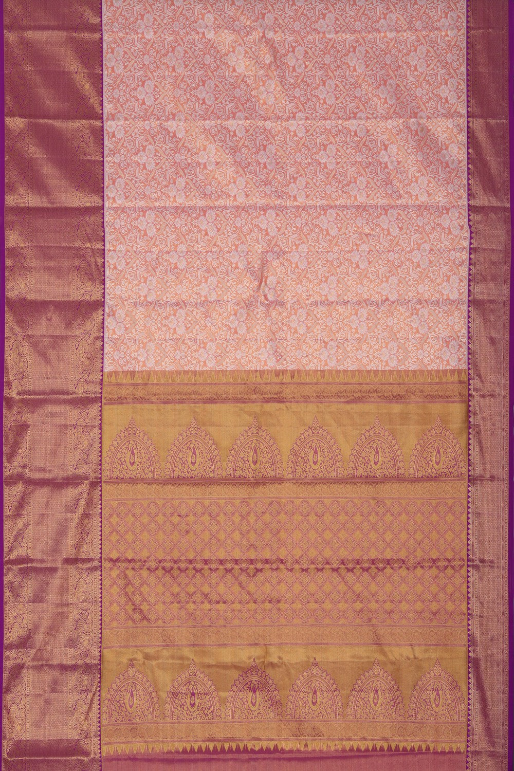 Kanchipattu Tissue Brocade Pink Saree