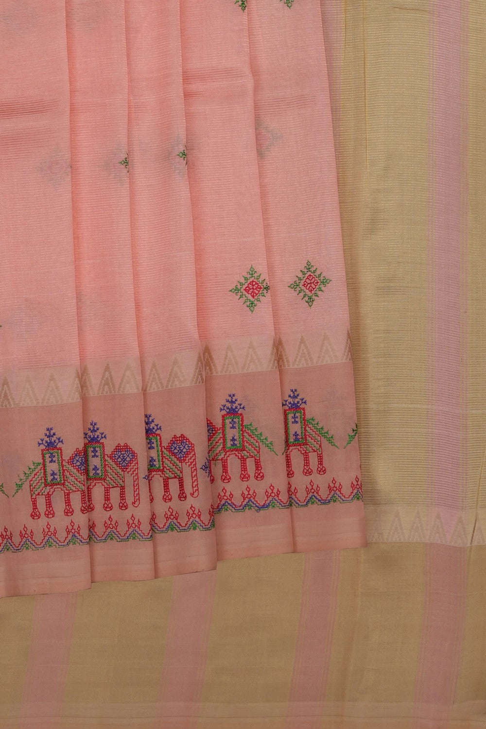 Image of Kasuti Embroidery Mangalgiri Silk Saree